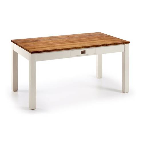 Table de repas 2 tiroirs Sydney Acajou - Classique chic