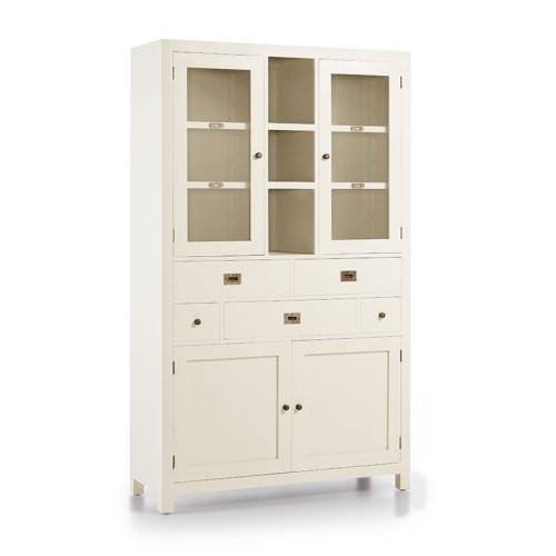 Buffet vaisselier 5T Sydney Acajou - Classique chic