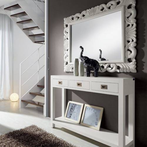 Miroir ornementé Sydney Acajou - Classique chic