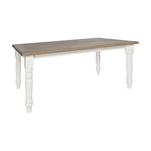 Table rectangulaire pieds tournés 200 cm Victoria Pin - Classique chic