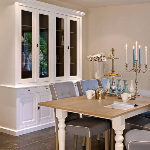 Table rectangulaire pieds tournés 200 cm Victoria Pin - Classique chic