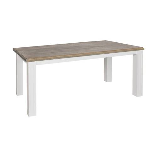 Table rectangulaire pied carré 200 cm Victoria Pin - Classique chic