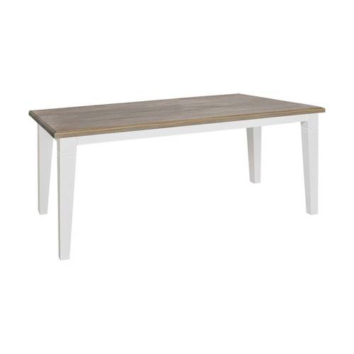 Table rectangulaire pied fuseau 200 cm Victoria Pin - Classique chic