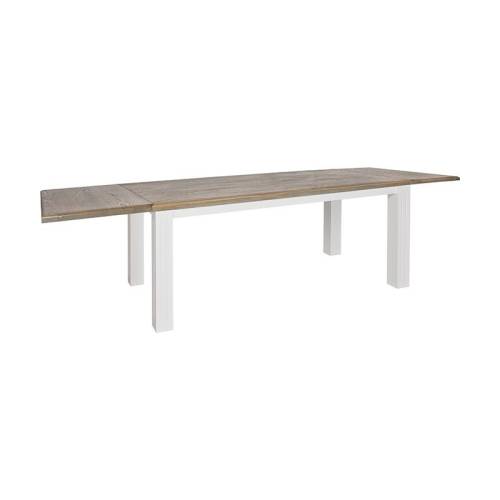 Table de salle rallonge pied carré Victoria Pin - Classique chic