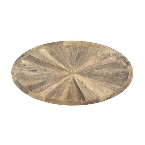 Table ovale pied central rond Victoria Pin - Classique chic