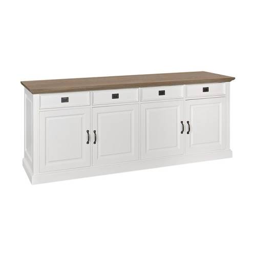 Buffet bas GM bois massif Victoria Pin - Classique chic