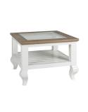 Table basse carrée Royal Victoria Pin Massif - achat table basse