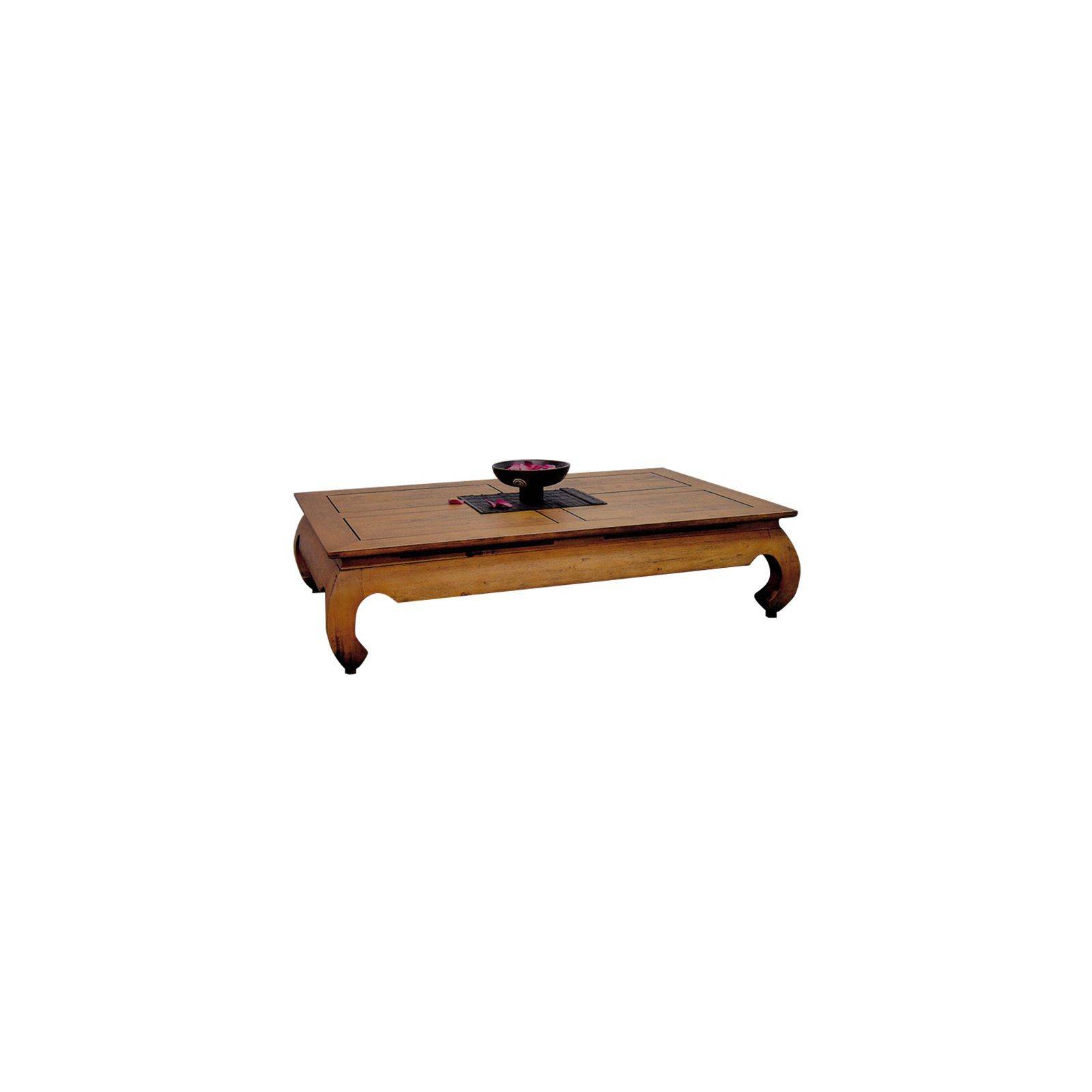 Table Basse Rectangulaire GM Opium Chine Hévéa Massif - table de salon