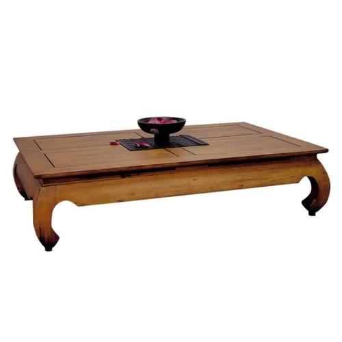 Grande Table Basse Opium Rectangulaire Bois Massif Chine - Classique chic