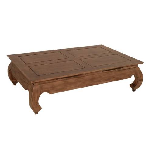 Table Basse Opium Rectangulaire Bois Massif Chine - Exotique