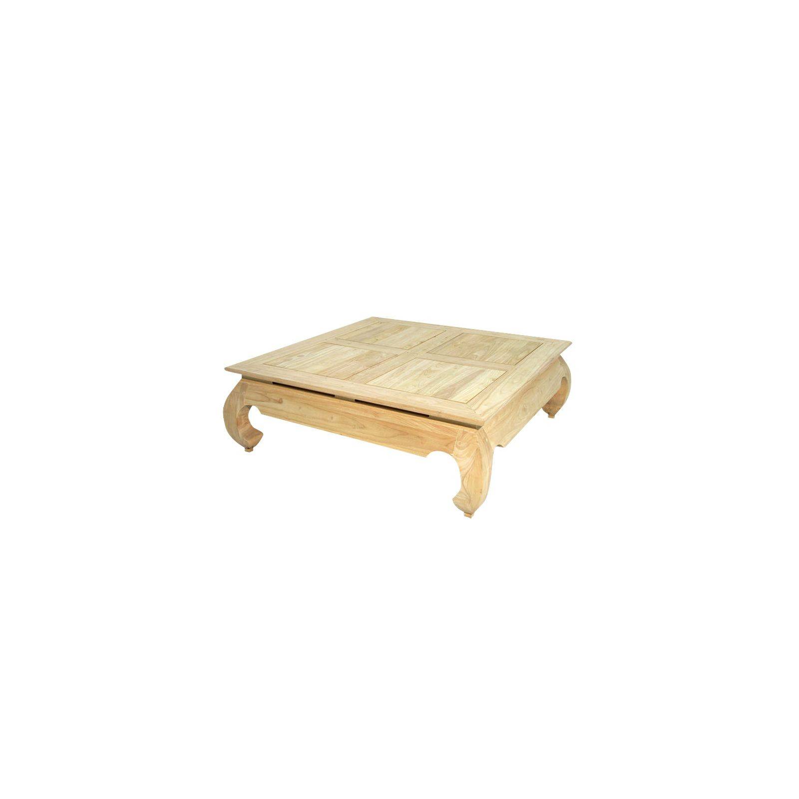 Table Basse Carrée GM Opium Chine Hévéa Massif - achat table opium