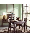 Table de salle à rallonge Mindi Vintage Massif - meuble rétro bois