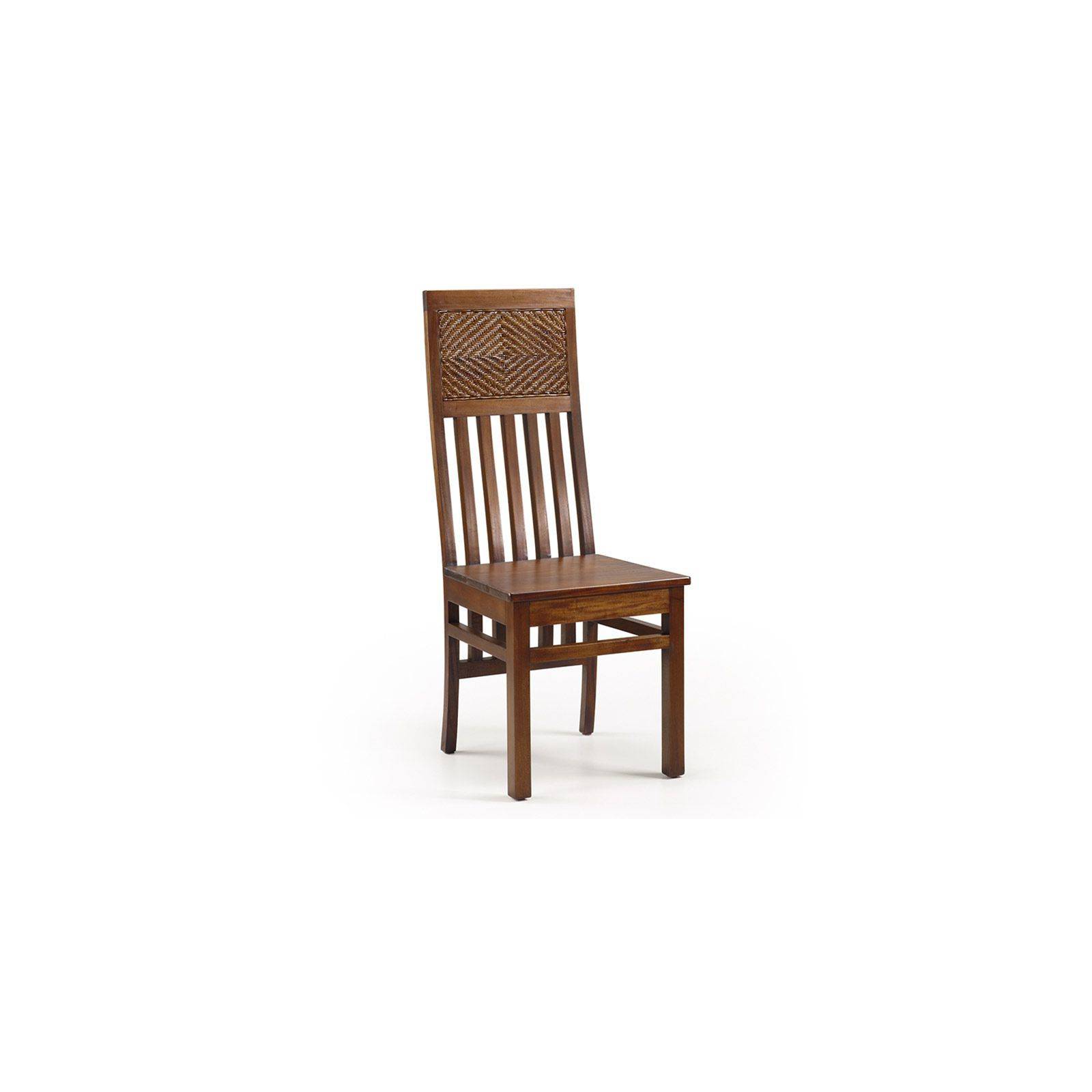 Chaise Colonial Acajou Massif - meuble ethnique design 