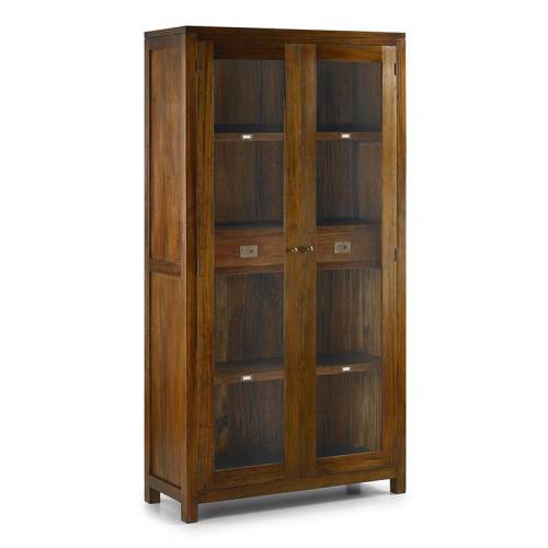 Vitrine Colonial Acajou Massif - meuble en bois exotique