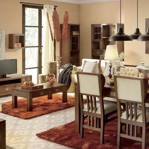 Table basse rectangulaire Colonial Acajou Massif - vente de meuble colonial