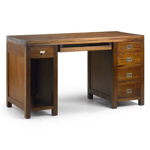 Bureau rangements Colonial Acajou Massif - meuble de bureau