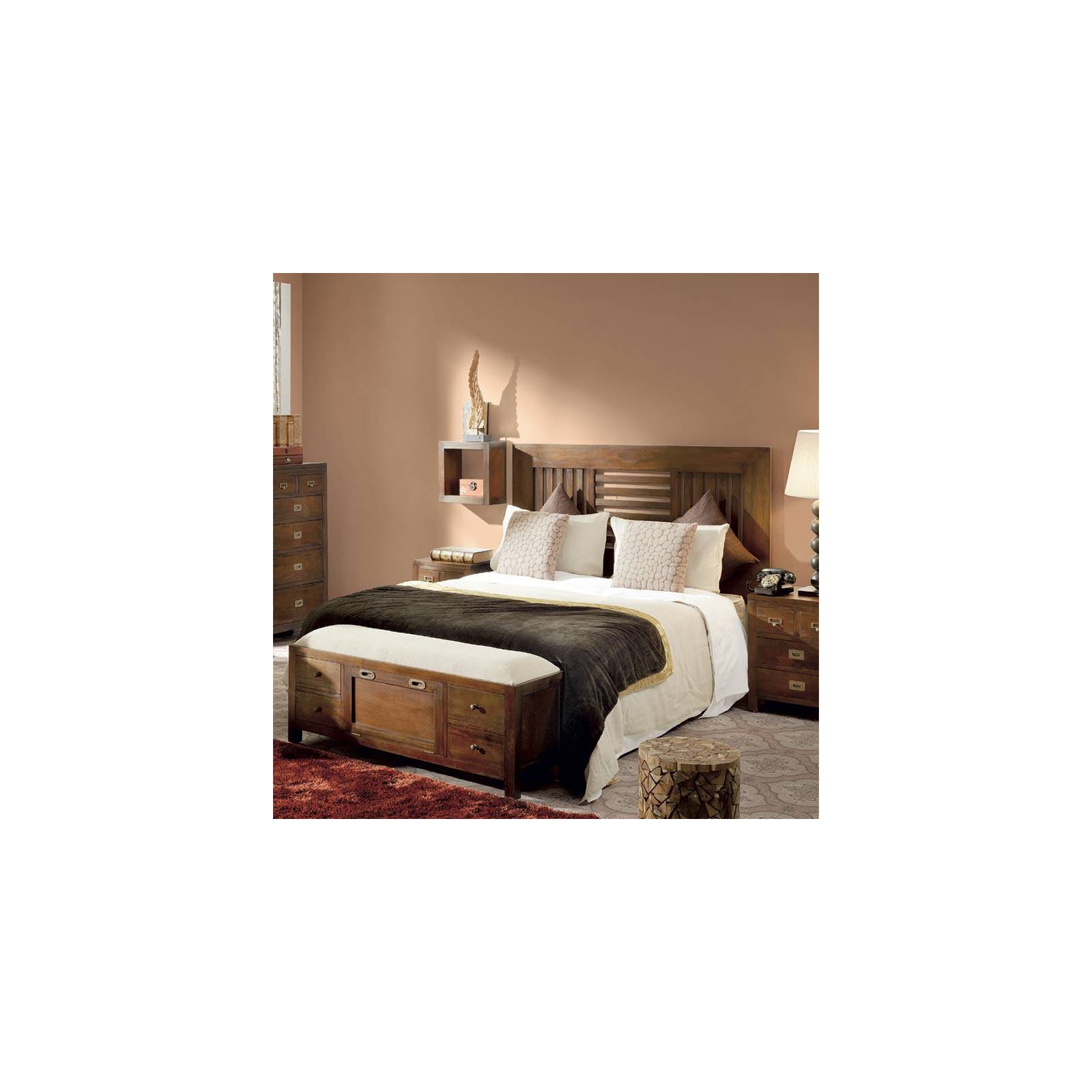 Tête de lit 90 cm Colonial Massif - meuble chambre à coucher