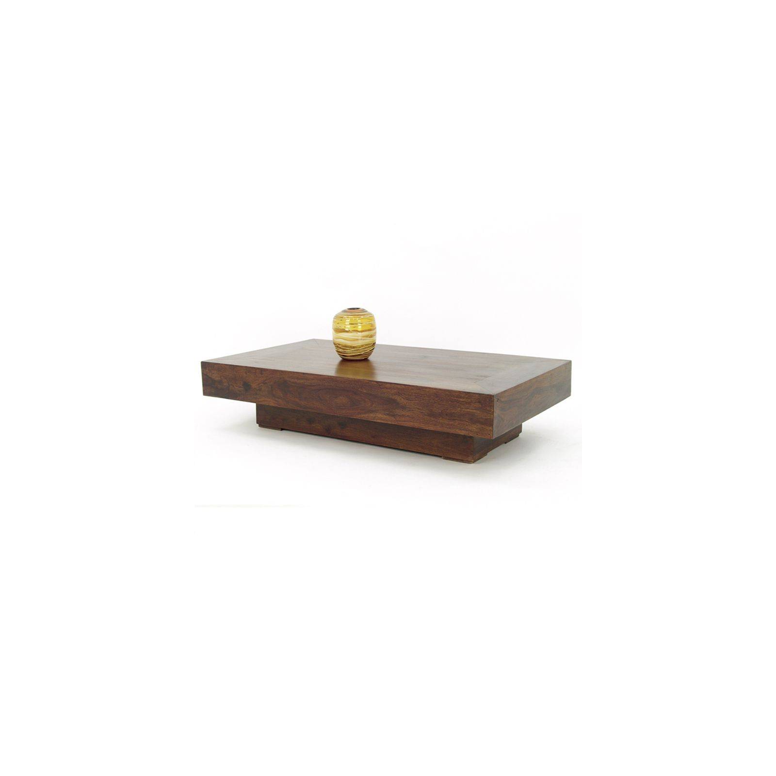 Table basse rectangulaire en palissandre massif : inspiration zen