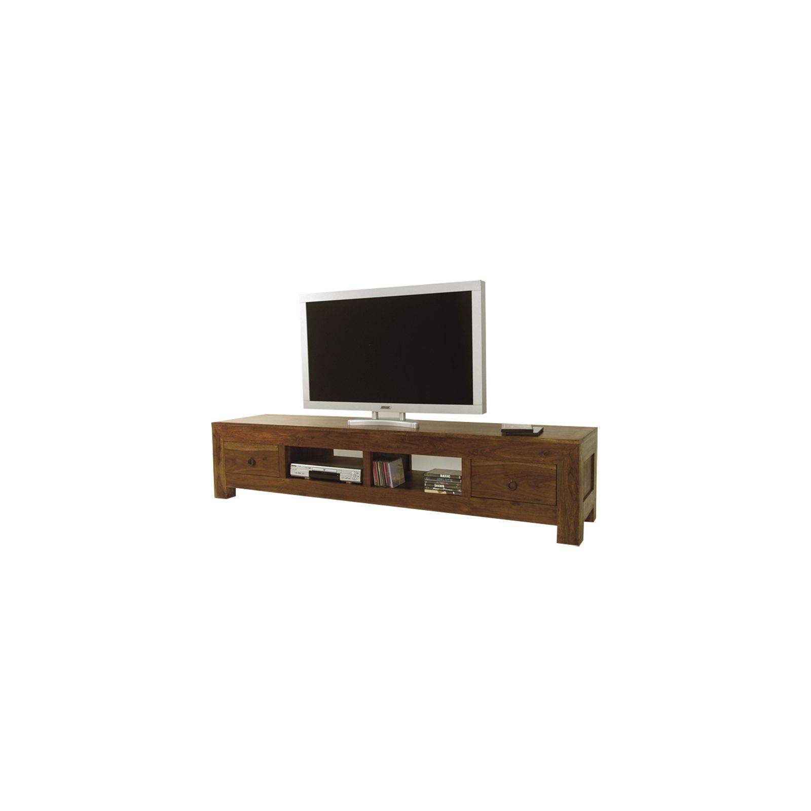 Meuble Tv grande taille en palissandre. Déco zen pour le salon 