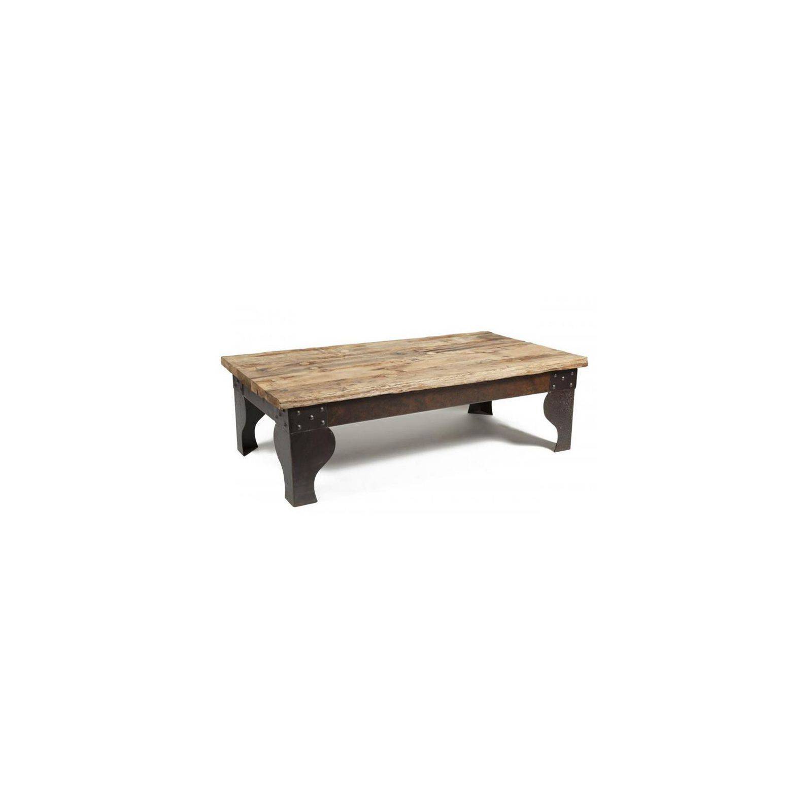 Table basse rectangulaire Manguier Fabric : l'esprit industriel pour le salon