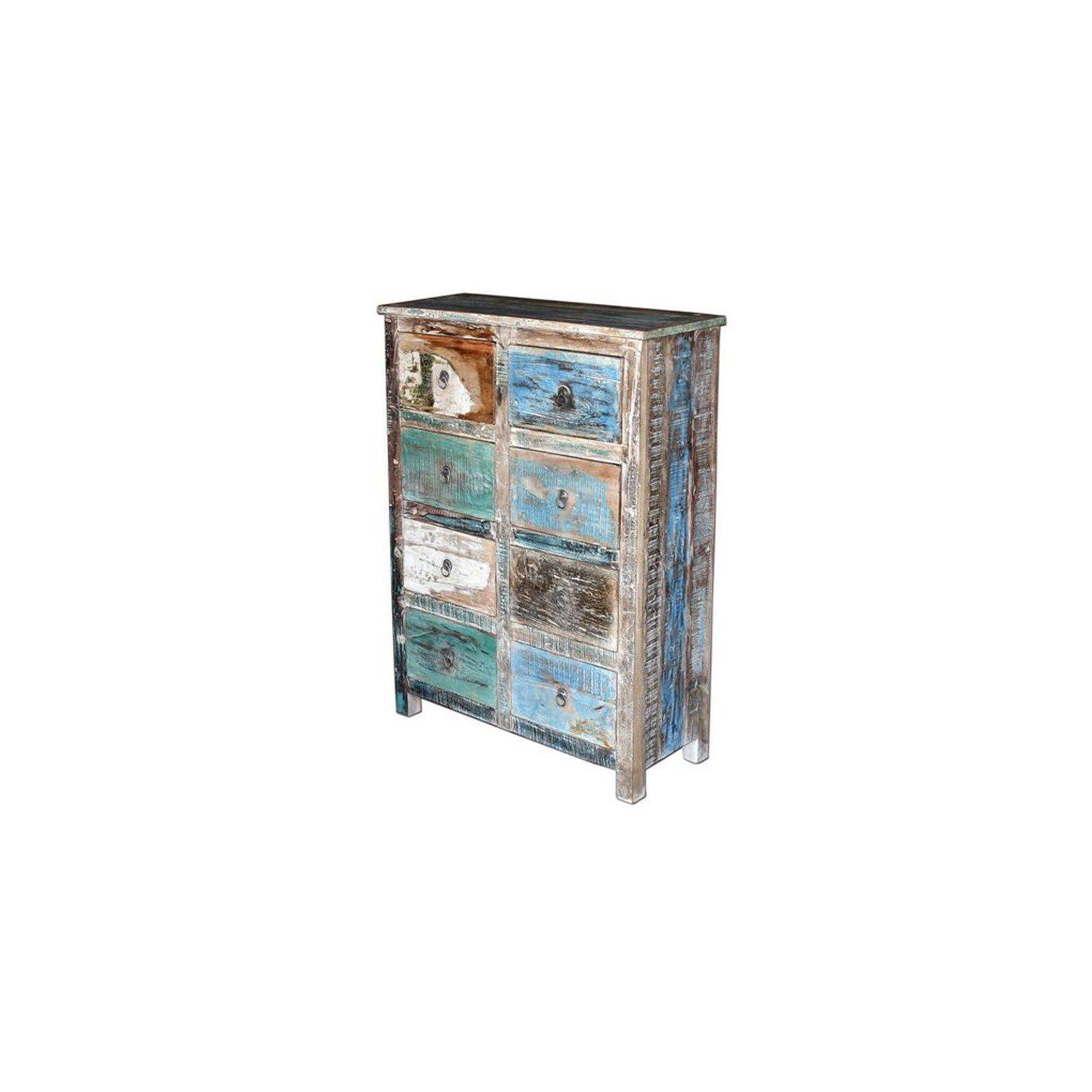 Commode en bois recyclé Cuba : meuble écologique à l'esprit jungle