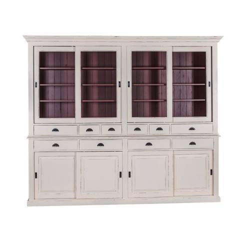 Buffet vaisselier Riviera en bois massif - couleur sur mesure - style classique chic