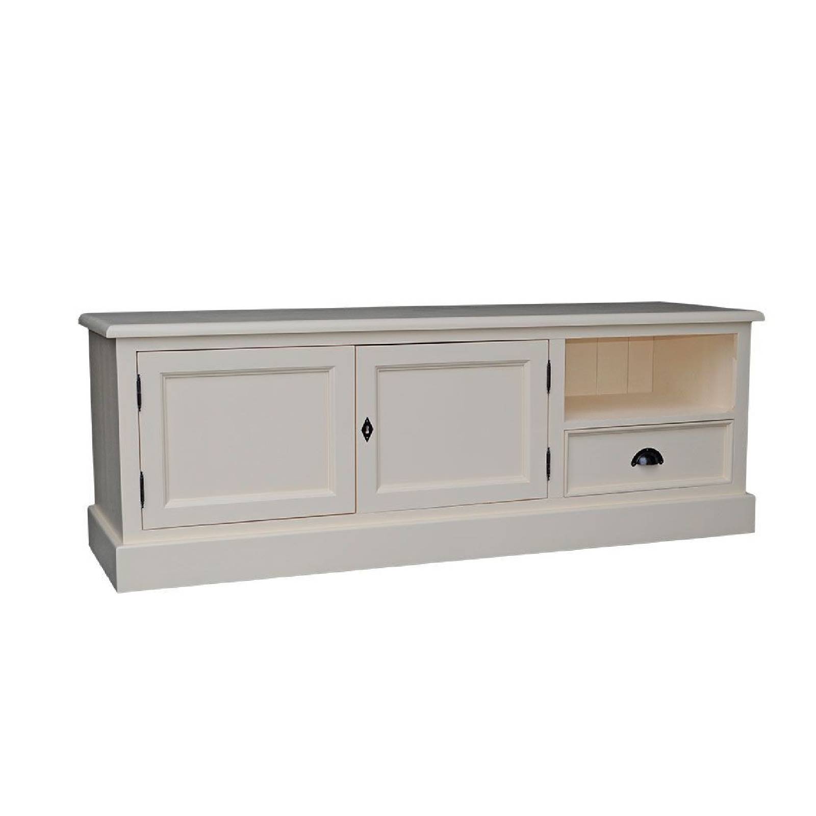 Meuble Tv classique chic Riviera en pin massif : Mobilier ambiance charme