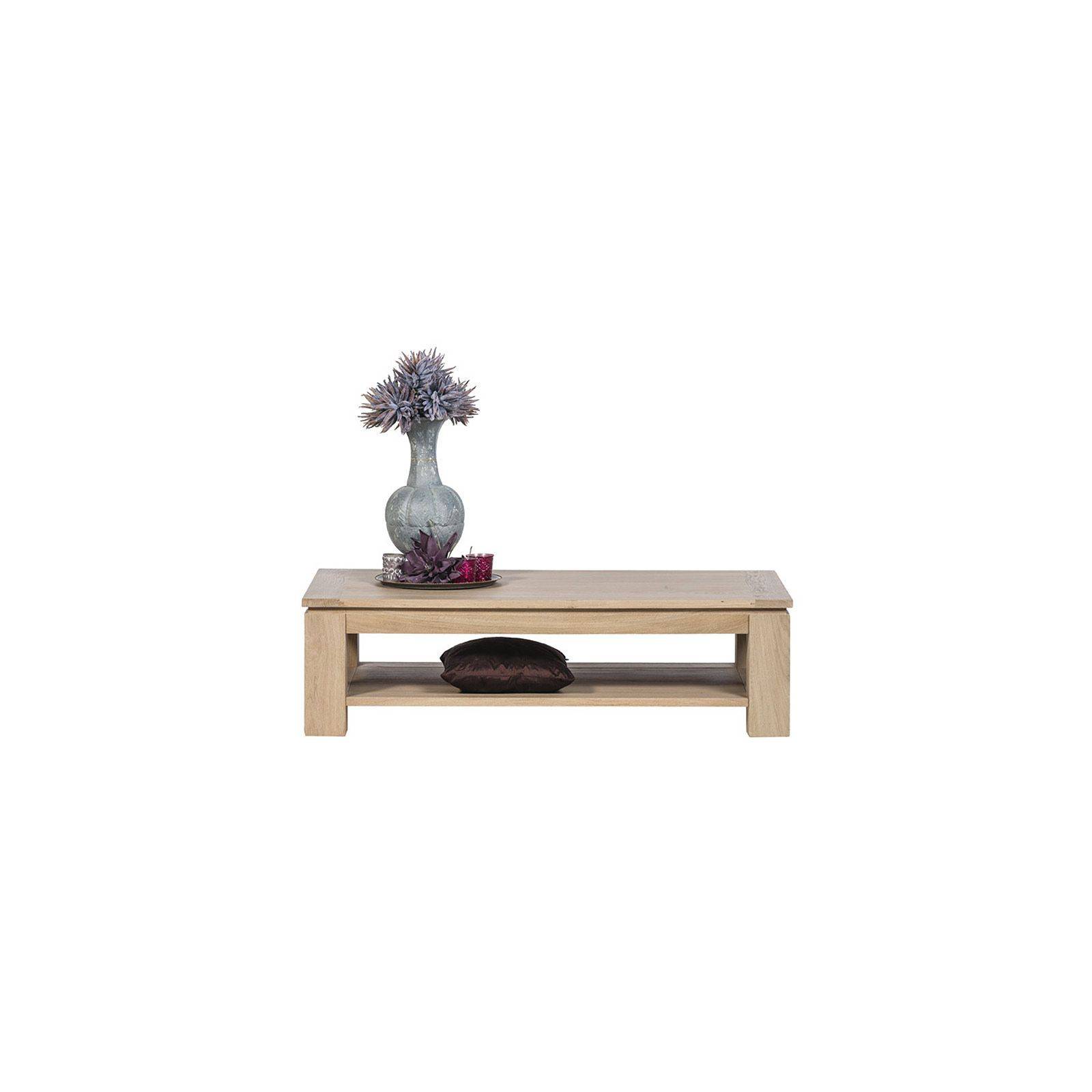 Table en bois de chêne massif de format carrée : meubles classiques Séville