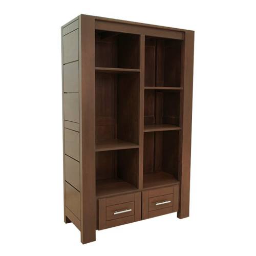 Bibliothèque Moderne Bois Massif Moka - Contemporain