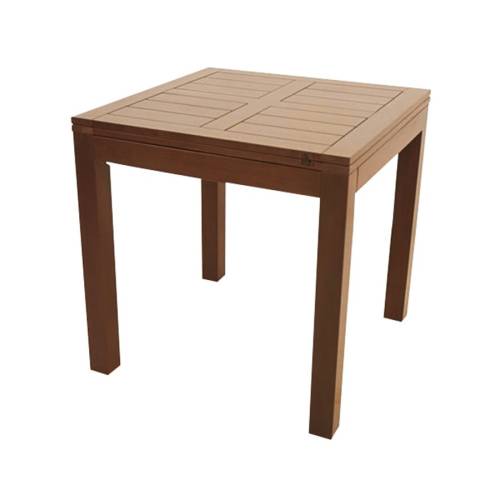 Table de Bar Avec Rallonge Bois Massif Moka - Contemporain