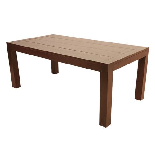 Table de Repas à Rallonges Design Bois Massif Moka - Contemporain