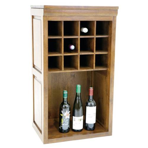 Petit Meuble Pour Ranger Bouteille Bois Massif Tradition - Classique chic