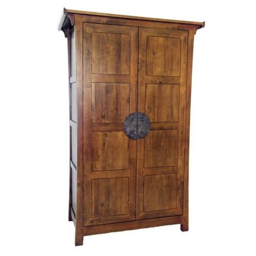 Armoire au style chinois : meuble en bois exotique massif