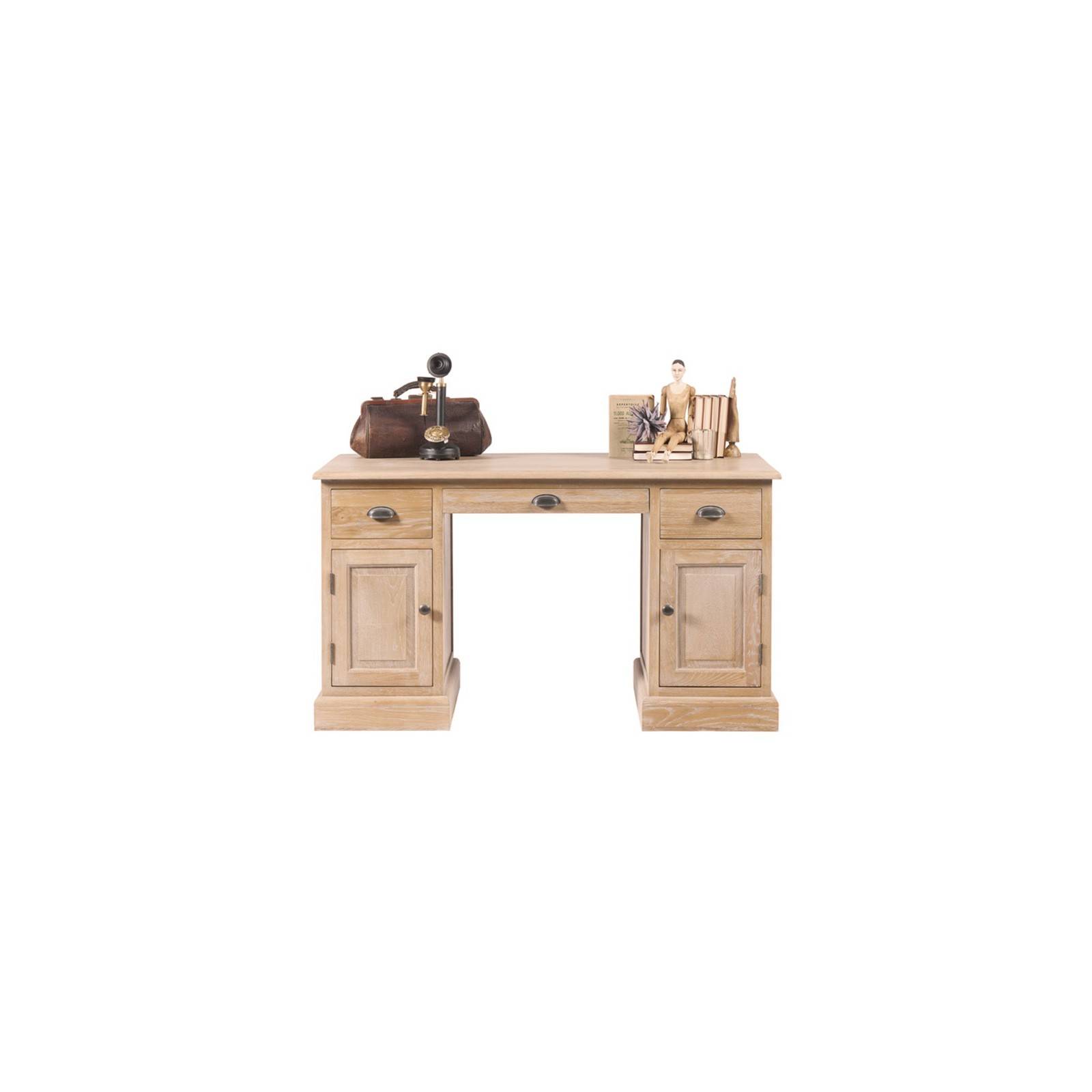Bureau à l'esprit traditionnel Valence. Meuble en chêne massif