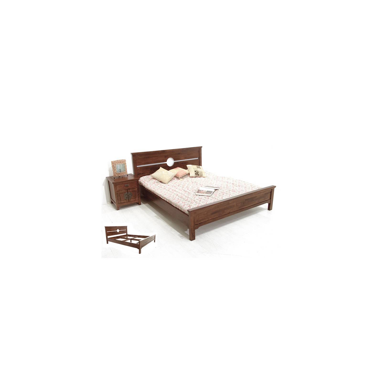 Lit au style chinois. Mobilier Chine en hévéa massif