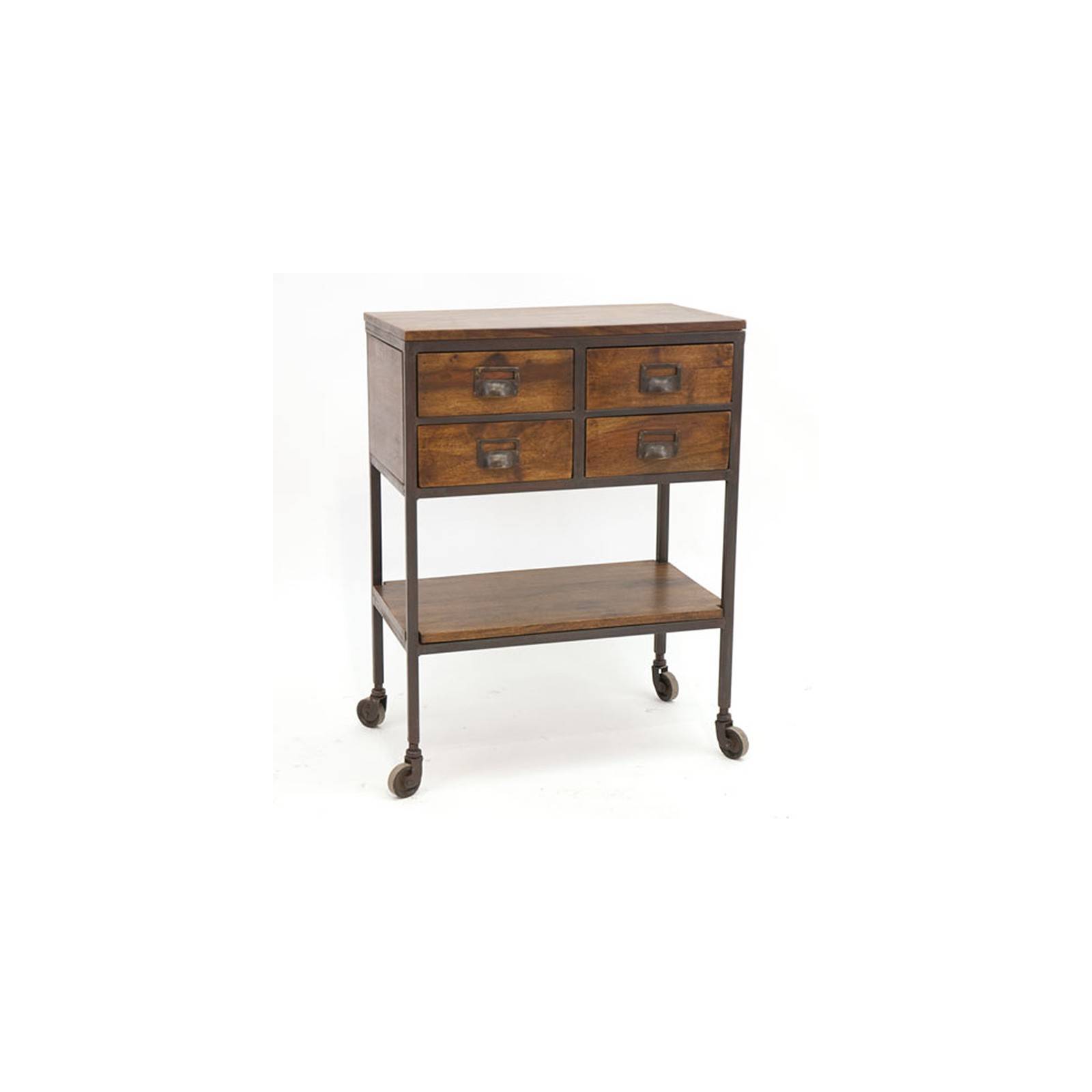 Console en bois massif. Meuble Loft en palissandre