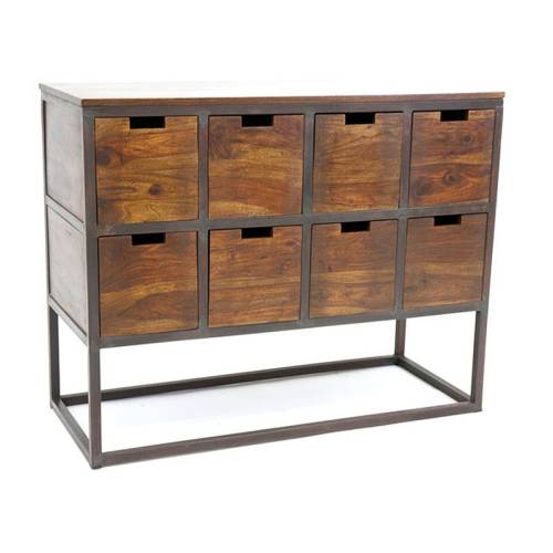 Chiffonnier Métal et Palissandre Loft - Industriel