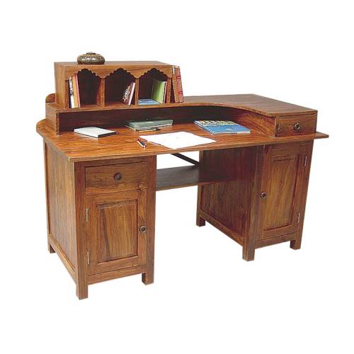 Bureau au style indien New Delhi. Mobilier en palissandre