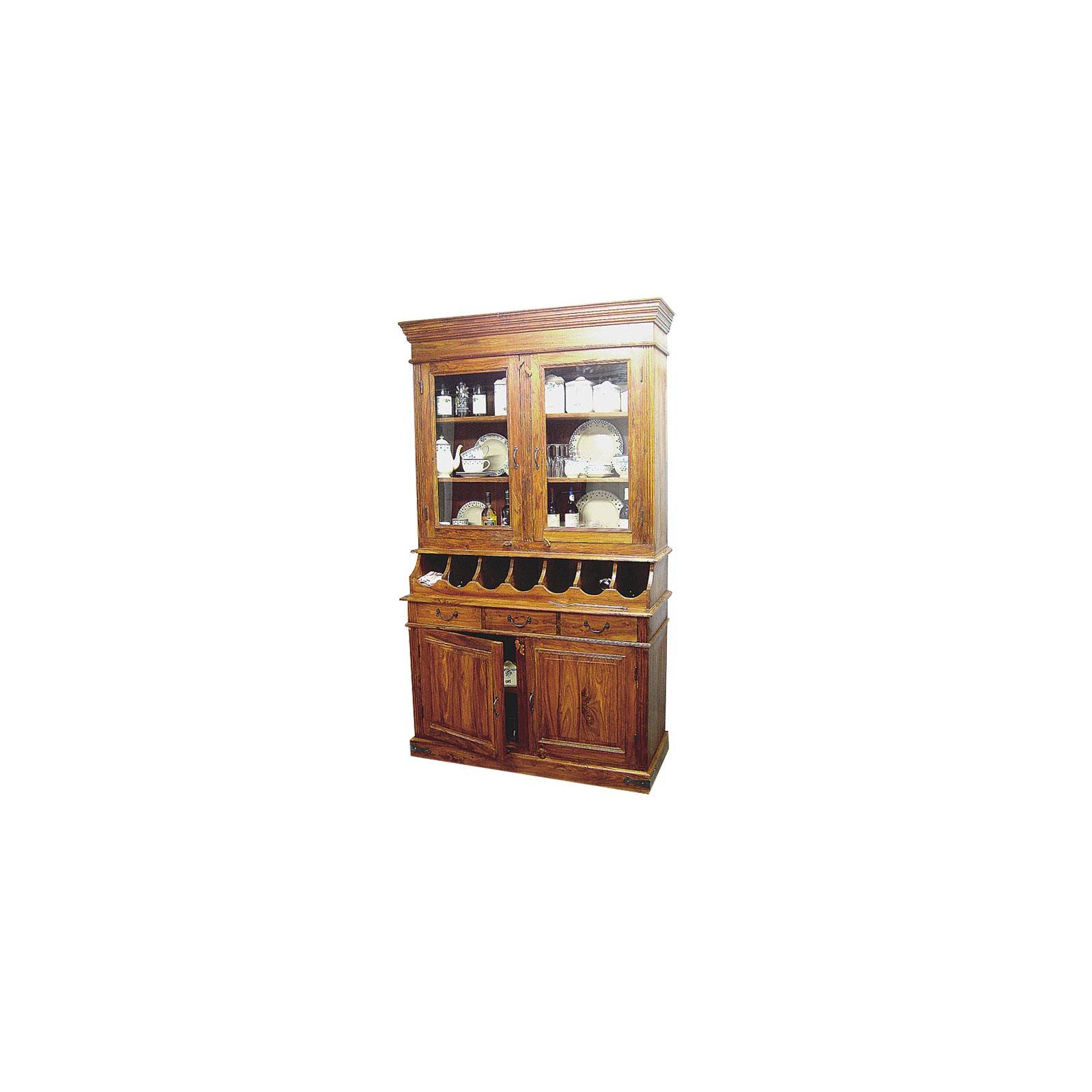 Buffet vaisselier en bois massif. Collection de meubles Tradition