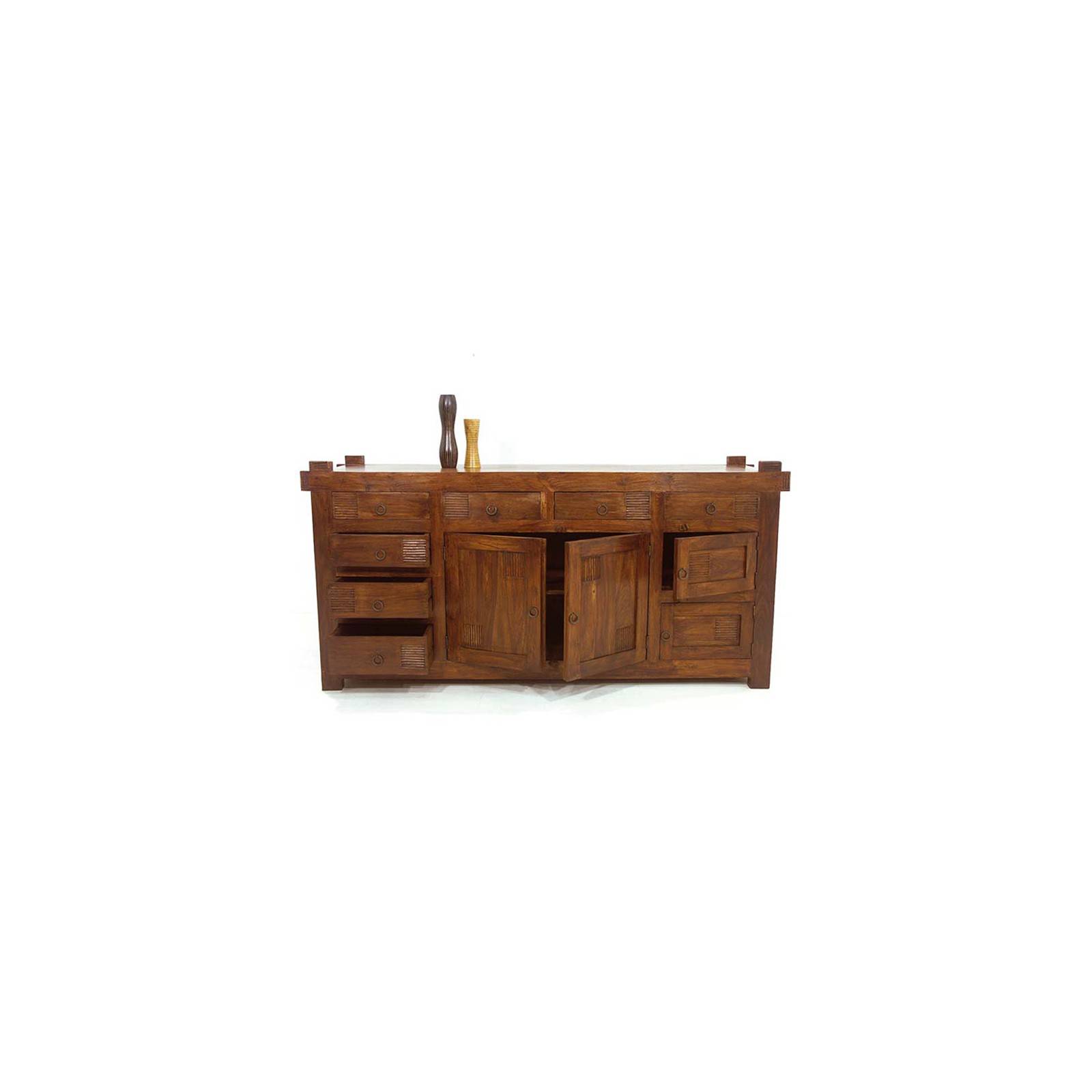 Buffet au style primitif en palissandre massif