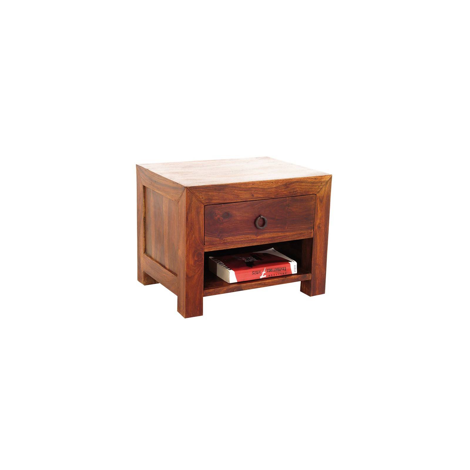 Chevet design en bois massif pour une chambre à coucher palissandre Zen.