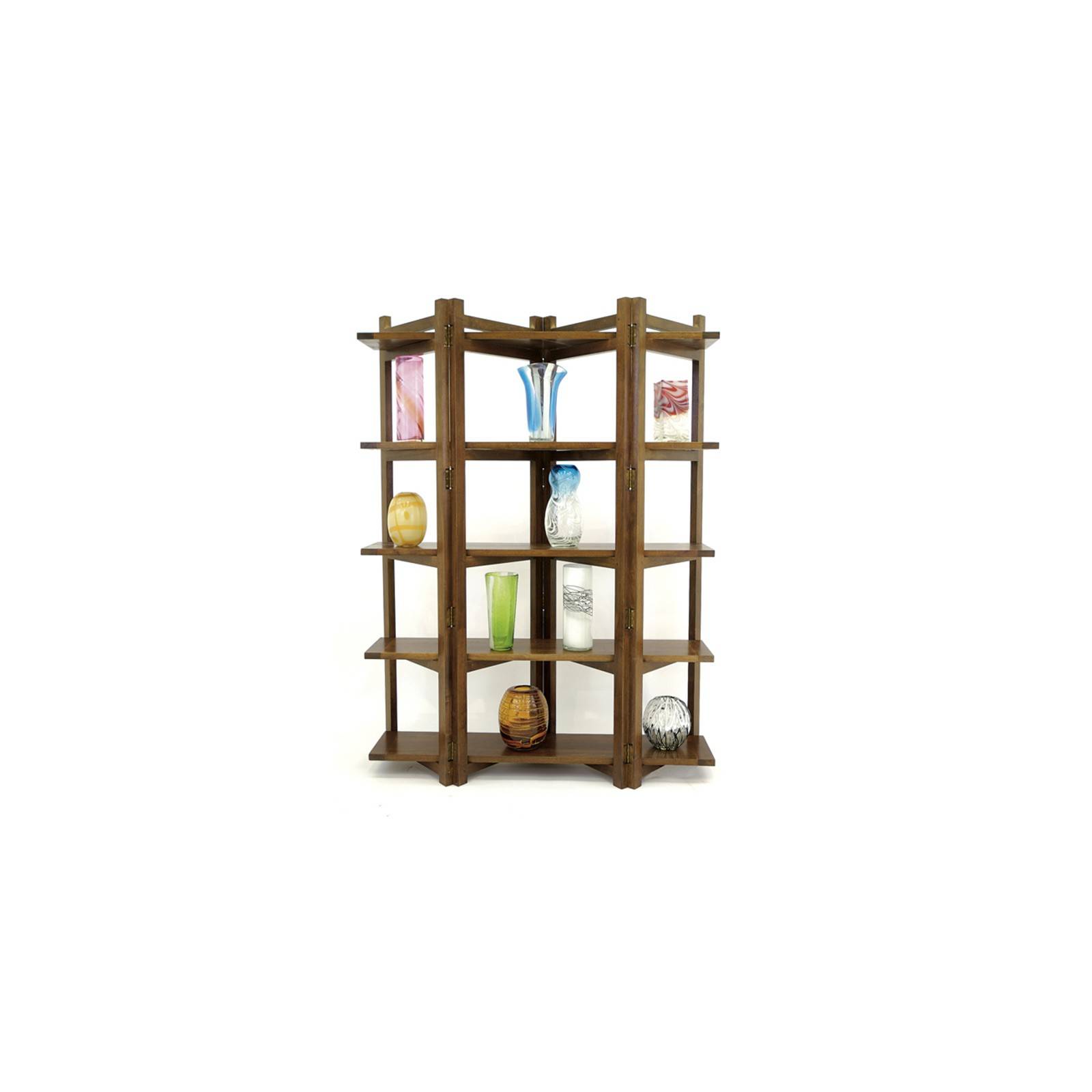 Étagère pliante au style design. Collection Omega en hévéa