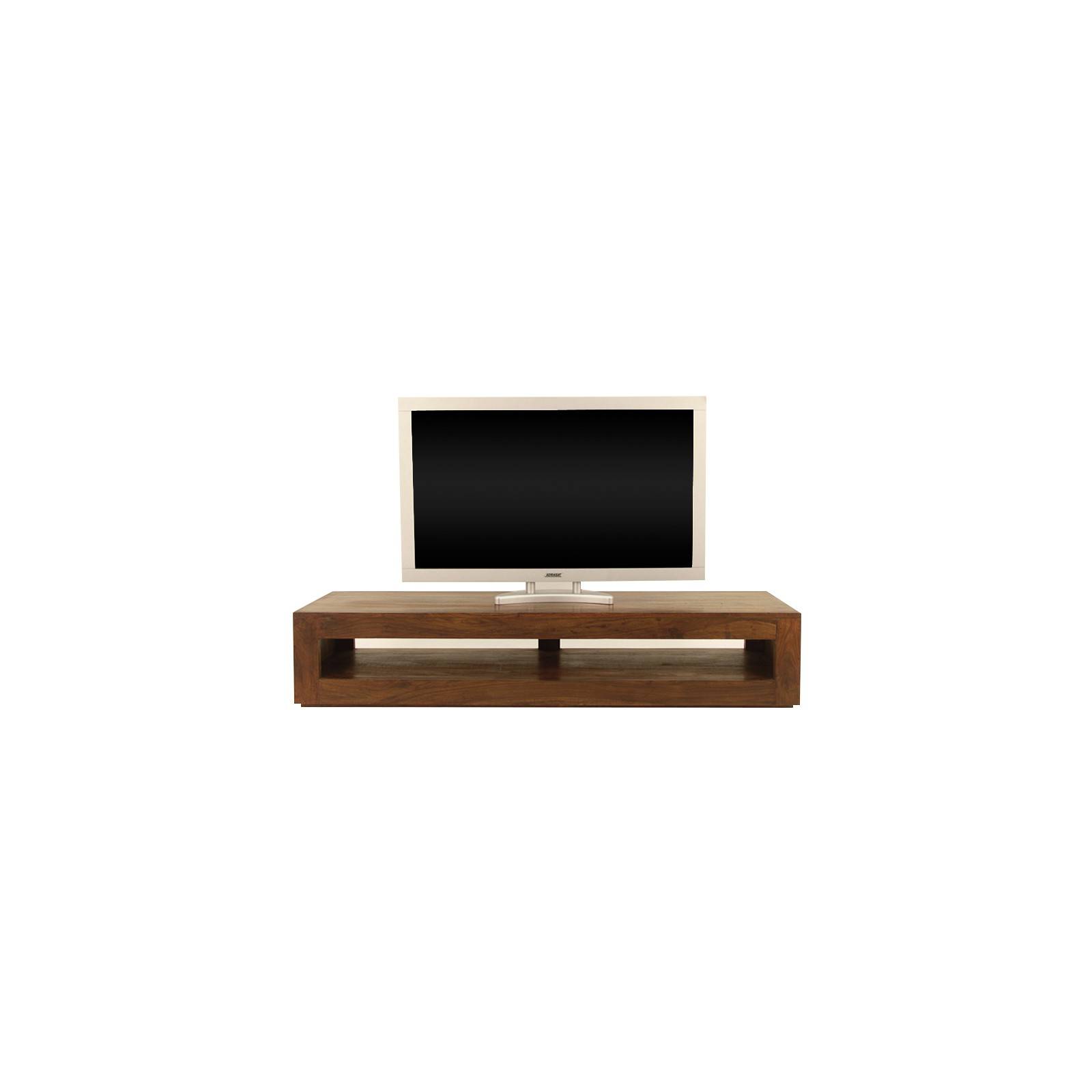 Meuble Tv minimaliste. Salon à l'esprit zen 