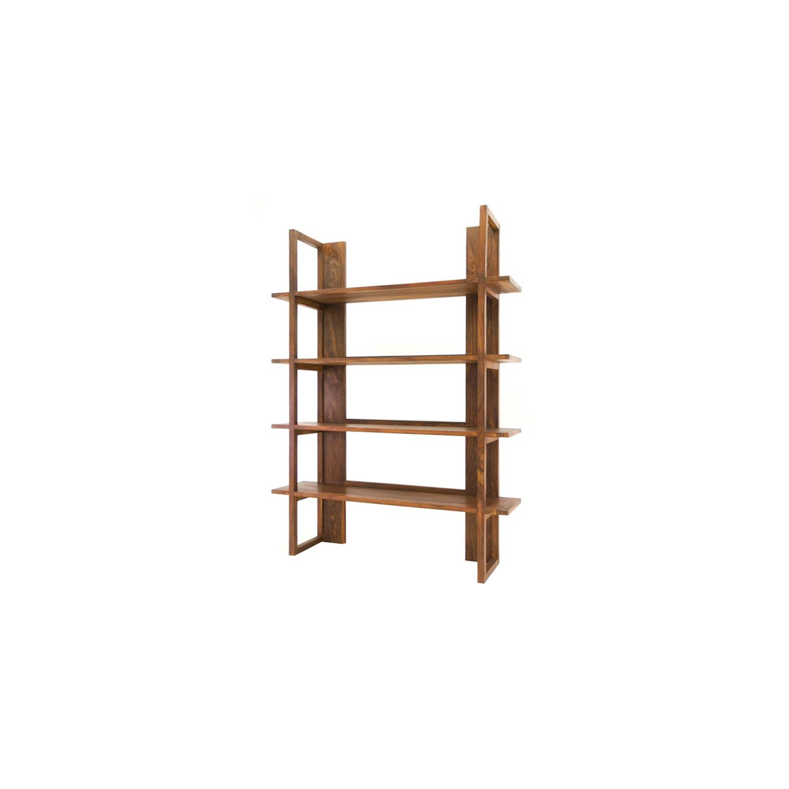 Étagère design en palissandre. Bureau à l'esprit zen