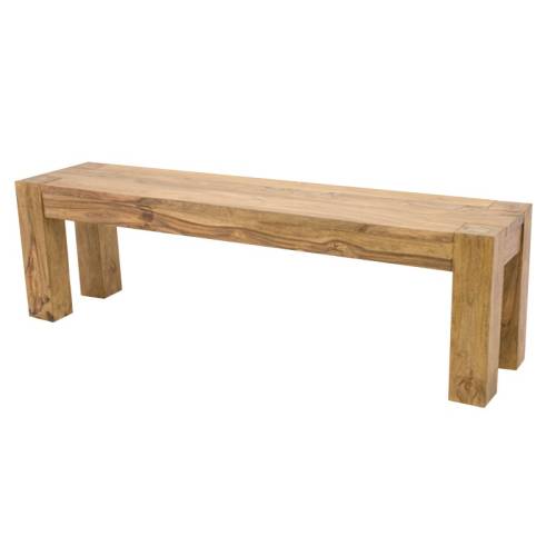 Banc en palissandre brut. Meuble à l'esprit ethnique design
