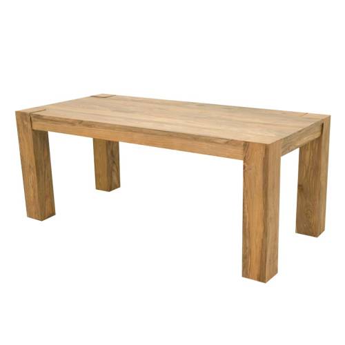 Table de salle en palissandre brut. Meuble en bois exotique