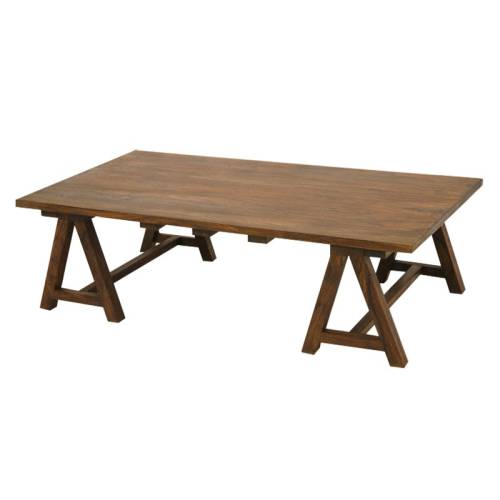 Table basse aux pieds en forme de tréteaux Lhassa