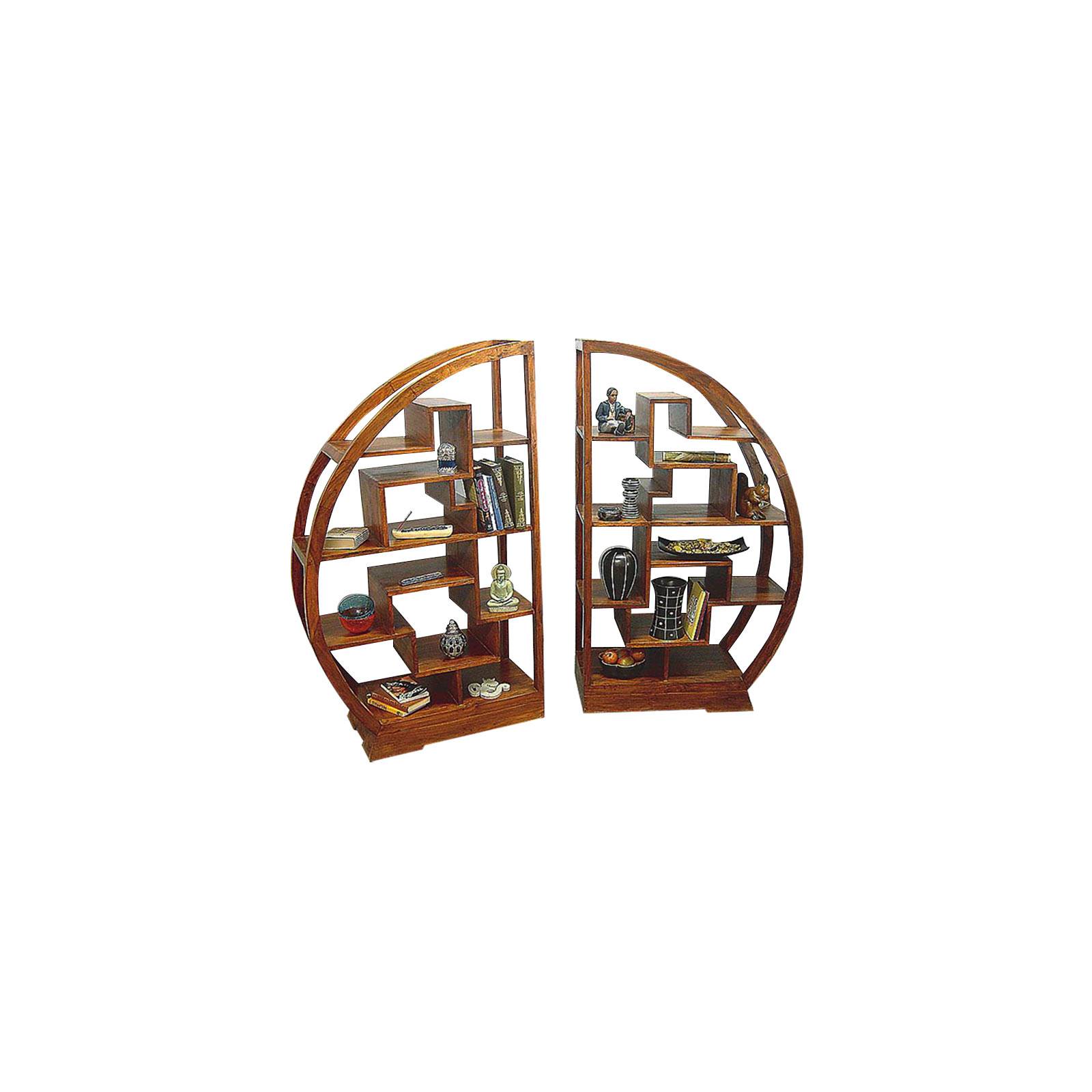 Etagère Double Lhassa Palissandre - meuble tendance coloniale