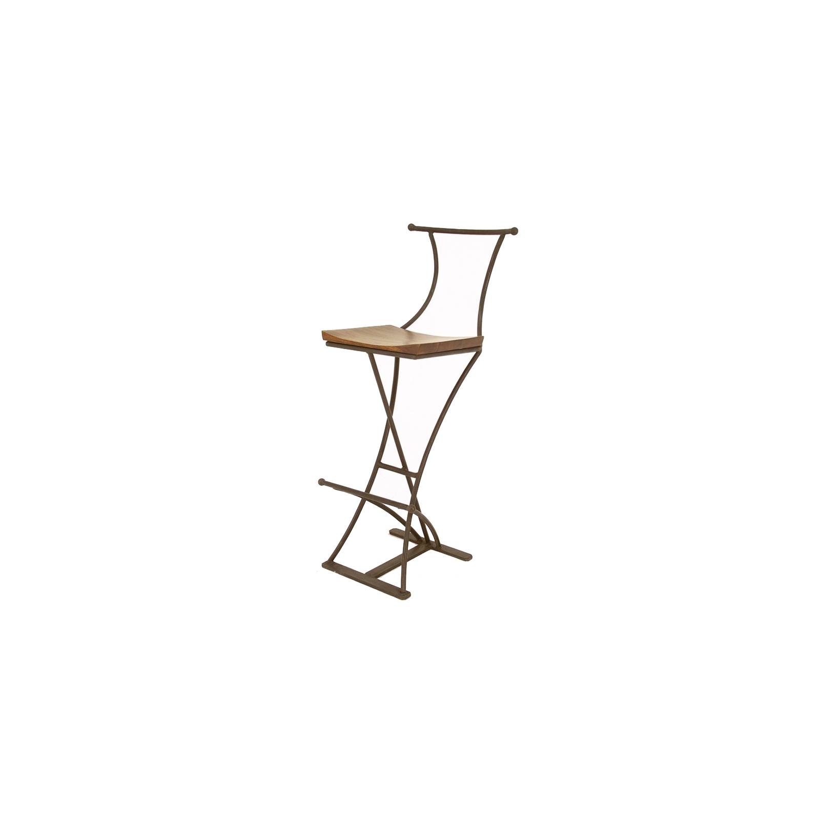 Tabouret de Bar Fer forgé et Palissandre - meuble style romantique