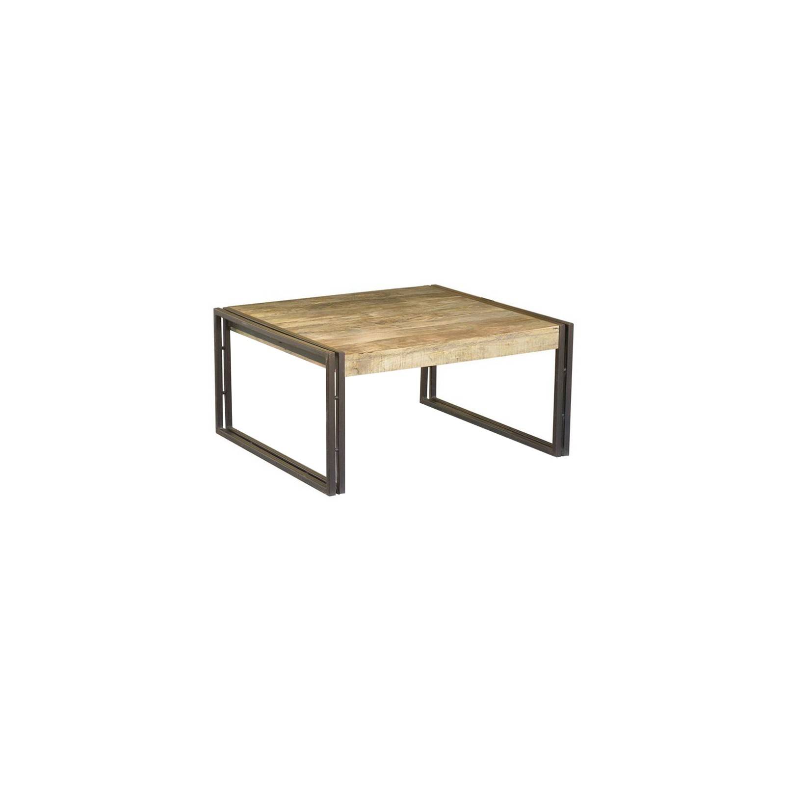 Table basse carrée à l'esprit industriel. Gamme Fabric